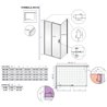 Vixor Formula 6 CG1 Kabina prysznicowa prostokątna narożna Czarny mat 110x80 cm (N11-00110-54-01+N11-60080-54-01)
