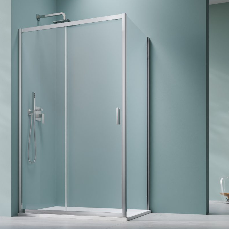 Vixor Formula 6 CG1 Kabina prysznicowa prostokątna narożna Czarny mat 130x80 cm (N11-00130-54-01+N11-60080-54-01)