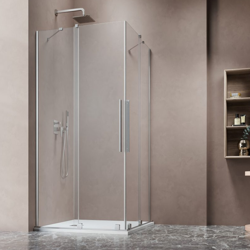 Vixor Milo 8 CG2 Kabina prysznicowa prostokątna narożna chrom 110Lx90P cm (N05-21110-01-01L+N05-21090-01-01R)