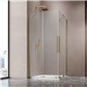 Vixor Milo 8 CG2 Kabina prysznicowa prostokątna narożna złoty szczotkowany 110Lx120P cm (N05-21110-99-01L+N05-21120-99-01R)