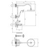 Omnires Armance termostatyczny system prysznicowy natynkowy miedź antyczna szczotkowana (AM5244-6ORB)