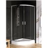 New Trendy Suvia Kabina prysznicowa 2D półokrągła R55 U 80x80x190 szkło czyste z powłoką Active Shield (K-5111)