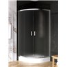 New Trendy Suvia Kabina prysznicowa 2D półokrągła R55 U 80x80x190 szkło satyna  z powłoką Active Shield (K-5119)