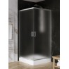 New Trendy Suvia Kabina prysznicowa 2D kwadratowa U 80x80x190 szkło satyna z powłoką Active Shield (K-5121)