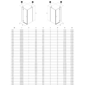 New Trendy Kalibra Kabina prysznicowa 1D prostokątna Prawa 80x90x195 cm szkło czyste Active Shield (K-5063)