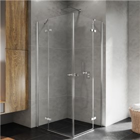New Trendy Kalibra Kabina prysznicowa 2D kwadratowa U 80x80x195 szkło czyste 6mm Active Shield (K-5081)