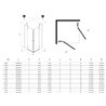 New Trendy Kalibra Kabina prysznicowa 2D kwadratowa U 110x110x195 szkło czyste czarna 6mm Active Shield (K-5108)