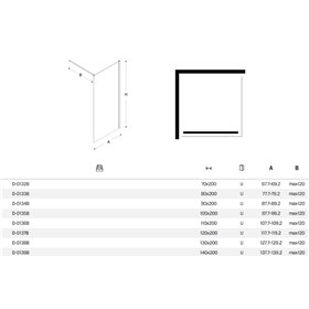 New Trendy Velio Kabina prysznicowa walk-in U 80x200 szkło czyste 8mm Active Shield  (D-0133B)