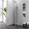New Trendy Superia Kabina prysznicowa Chrom 1D kwadratowa U 90x90x195 drzwi składane szkło czyste 6mm Active Shield (K-5168)