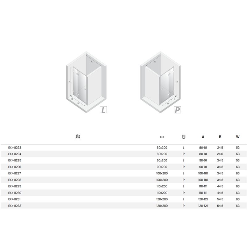 New Trendy Eventa Gold Brushed Drzwi wnękowe złoty szczotkowany 1D Prawa 90x200 cm 8mm Active Shield 2.0 (EXK-8226)
