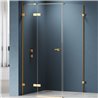 New Trendy Eventa Gold Brushed Kabina prysznicowa 1D prostokątna Lewa 90x120x200 cm Active Shield 2.0 (EXK-8252)