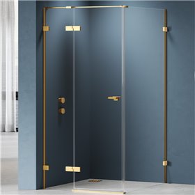 New Trendy Eventa Gold Brushed Kabina prysznicowa 1D prostokątna Lewa 120x110x200 cm Active Shield 2.0 (EXK-8269)