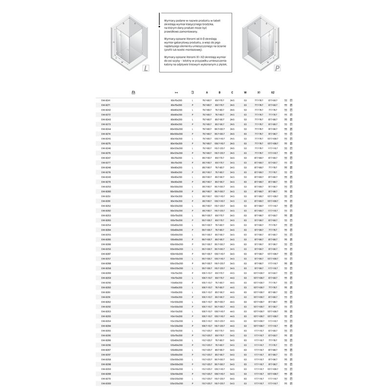 New Trendy Eventa Gold Brushed Kabina prysznicowa 1D kwadratowa Prawa 80x80x200 cm Active Shield 2.0 (EXK-8272)