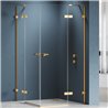 New Trendy Eventa Gold Brushed Kabina prysznicowa 2D prostokątna 80x100x200 cm Active Shield 2.0 (EXK-8303)