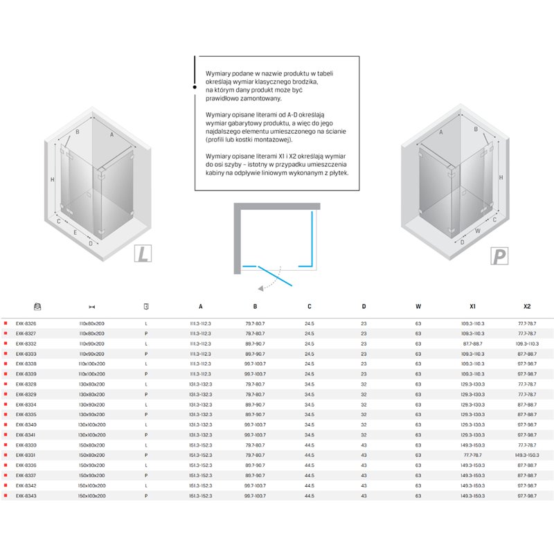 New Trendy Eventa Gold Brushed Kabina prysznicowa 1D prostokątna Prawa 150x100x200 Active Shield 2.0 (EXK-8343)