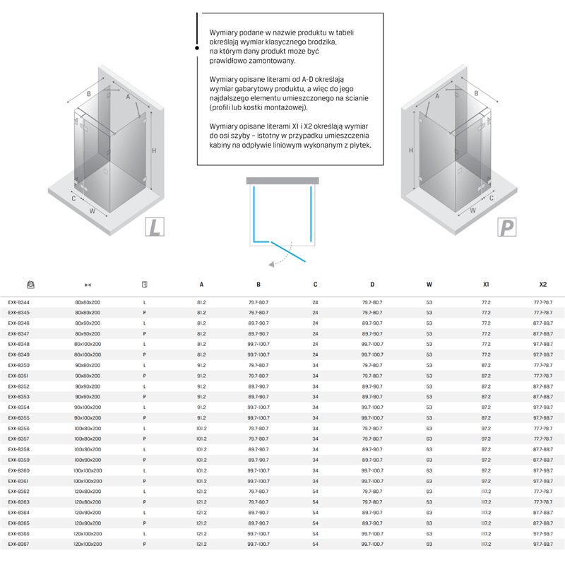 New Trendy Eventa Gold Brushed Kabina prysznicowa 1D prostokątna przyścienna Lewa 120x80 Active Shield 2.0 (EXK-8362)