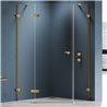 New Trendy Eventa Gold Brushed Kabina prysznicowa 1D pięciokątna Prawa 90x90x200 Active Shield 2.0 (EXK-8387)