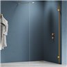 New Trendy Eventa Gold Brushed Kabina prysznicowa WALK-IN U 150x200 cm Active Shield 2.0 (EXK-8398)