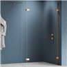 New Trendy Eventa Gold Brushed Kabina prysznicowa Walk-In (2 ścianki) U 60x33x200 Active Shield 2.0 (EXK-8401+EXK-8413)