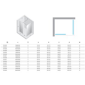 New Trendy Eventa Gold Brushed Kabina prysznicowa U 140x100x200 cm Active Shield 2.0 (EXK-8441)