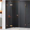 New Trendy Eventa Copper Brushed Kabina prysznicowa 1D kwadratowa Lewa 90x90x200 Active Shield 2.0 (EXK-8016)