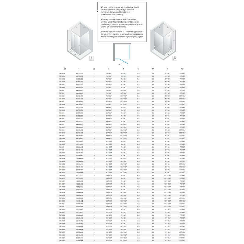 New Trendy Eventa Copper Brushed Kabina prysznicowa 1D prostokątna Lewa 100x70x200 Active Shield 2.0 (EXK-8020)