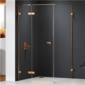New Trendy Eventa Copper Brushed Kabina prysznicowa 1D prostokątna Prawa 90x110x200 Active Shield 2.0 (EXK-8048)