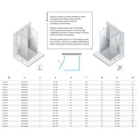 New Trendy Eventa Copper Brushed Kabina prysznicowa 1D prostokątna przyścienna Lewa 100x80x200 cm (EXK-8139)