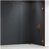 New Trendy Eventa Copper Brushed Kabina prysznicowa WALK-IN U 120x200 cm Active Shield 2.0 (EXK-8162)