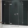 New Trendy Avexa Nickel Brushed Kabina prysznicowa 1D kwadratowa przyścienna Prawa 110x110x200 cm Active Shield 2.0 (EXK-8616)