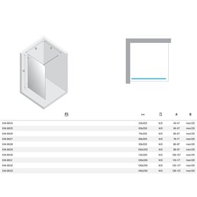 New Trendy Avexa Nickel Brushed Kabina prysznicowa walk-in 90x200 cm Active Shield 2.0 (EXK-8628)