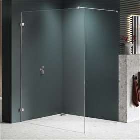 New Trendy Avexa Nickel Brushed Kabina prysznicowa walk-in 120x200 cm Active Shield 2.0 (EXK-8641)