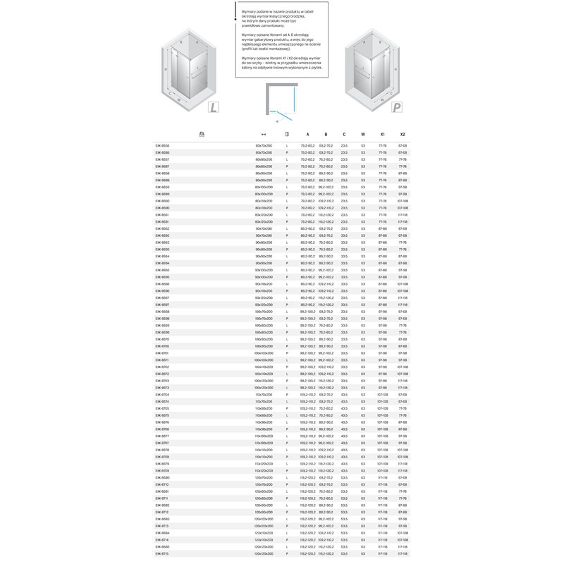 New Trendy Avexa Nickel Brushed Kabina prysznicowa 1D kwadratowa Lewa 100x100x200 cm z wieszakiem (EXK-8671)