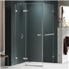 New Trendy Avexa Nickel Brushed Kabina prysznicowa 1D prostokątna Prawa 90x70x200 cm z wieszakiem (EXK-8692)