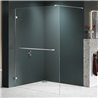 New Trendy Avexa Nickel Brushed Kabina prysznicowa walk-in 90x200 cm 8mm Active Shield 2.0 z wieszakiem  (EXK-8730)