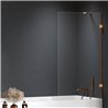 New Trendy Eventa Copper Brushed Parawan nawannowy stały U 50x150 cm 8mm Active Shield 2.0 (EXK-8211)