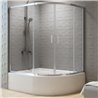 New Trendy New Varia Kabina prysznicowa chrom 2D asymetryczna U 100x80x170 cm (K-5472)