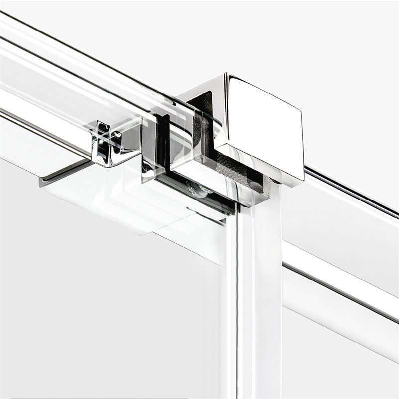 New Trendy Smart Kabina prysznicowa chrom 1D walk-in U 100x200 cm wspornik skośny (EXK-4087-WU)