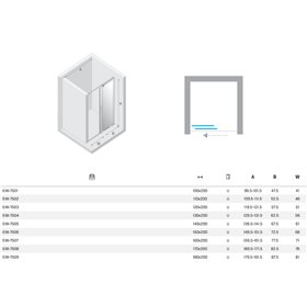 New Trendy Smart Drzwi wnękowe gold brushed 1D U 120x200 cm (EXK-7503)