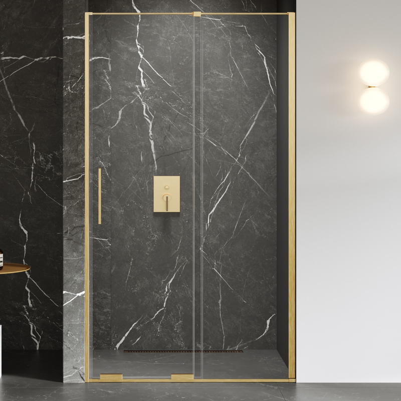 New Trendy Smart Drzwi wnękowe gold brushed 1D U 140x200 cm (EXK-7505)