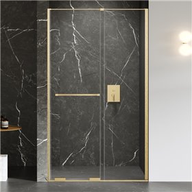 New Trendy Smart Drzwi wnękowe gold brushed 1D U 140x200 cm - uchwyt reling (EXK-7514)
