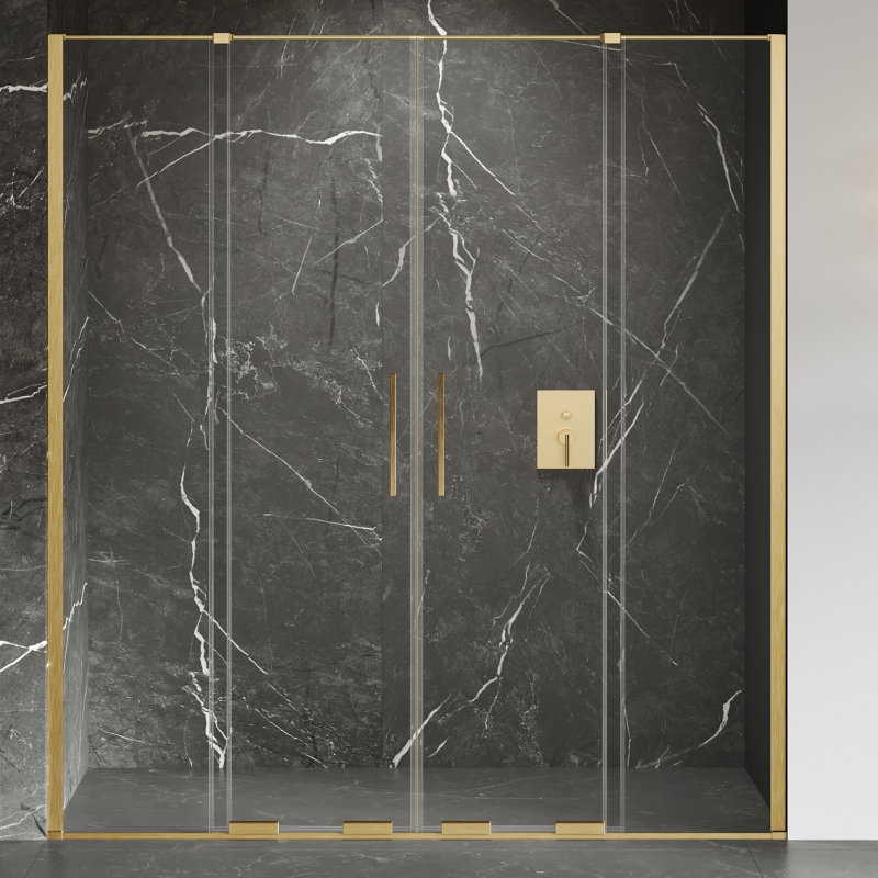 New Trendy Smart Drzwi wnękowe gold brushed 2D U 140x200 cm (EXK-7520)