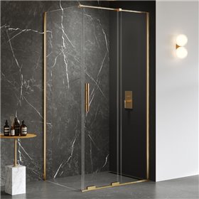 New Trendy Smart NZ4 Kabina prysznicowa gold brushed 1D prostokątna U 160x120x200 cm (EXK-7559)