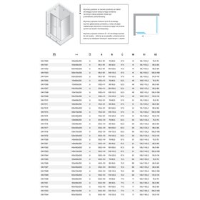 New Trendy Smart Kabina prysznicowa gold brushed 1D prostokątna U 140x110x200 cm - uchwyt reling (EXK-7583)
