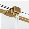 New Trendy Smart Kabina prysznicowa gold brushed 1D prostokątna U 140x110x200 cm - uchwyt reling (EXK-7583)