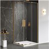 New Trendy Smart Kabina prysznicowa gold brushed 2D prostokątna U 90x120x200 cm (EXK-7603)