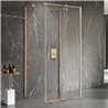 New Trendy Smart Kabina prysznicowa gold brushed 1D prostokątna przyścienna U 110x100x200 cm (EXK-7615)