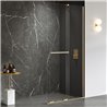 New Trendy Smart Kabina prysznicowa gold brushed 1D walk-in U 120x200 cm z uchwytem - wspornik skośny (EXK-7638-WU)