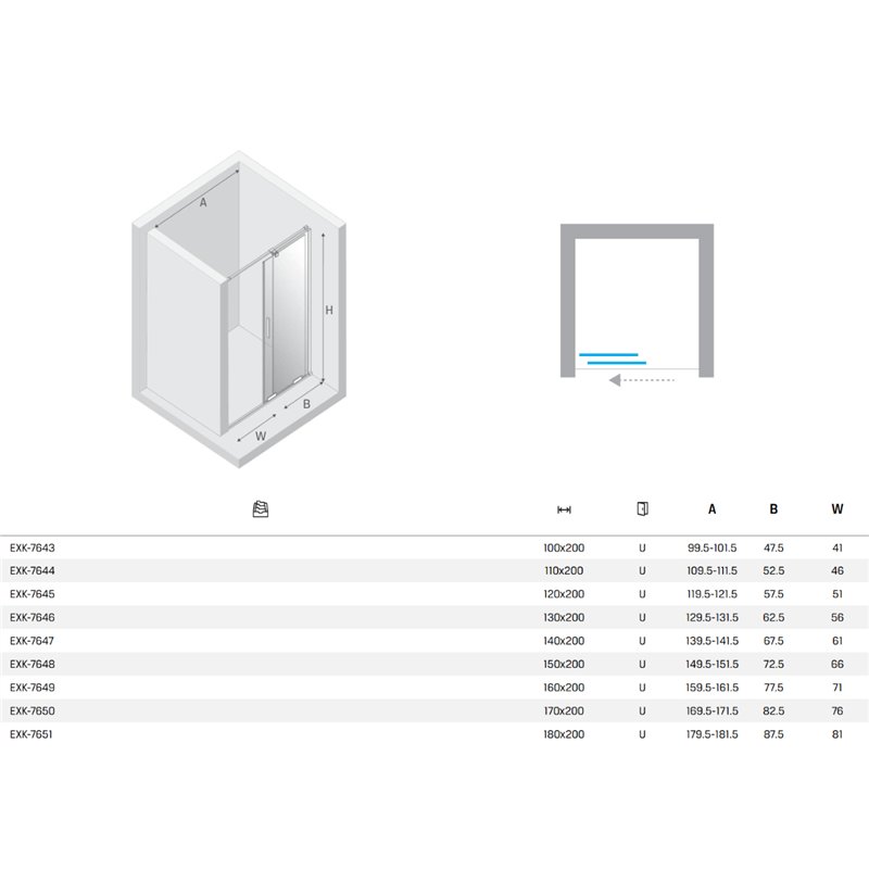 New Trendy Smart NZ4 Drzwi wnękowe copper brushed 1D U 170x200 cm (EXK-7650)