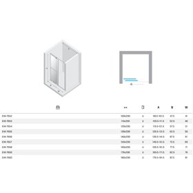 New Trendy Smart Drzwi wnękowe copper brushed 1D U 180x200 cm z uchwytem (EXK-7660)